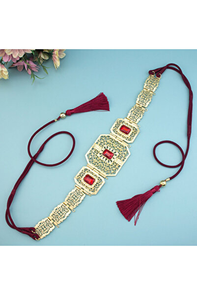 Choice nvsbt11011red Sunspicems حزام قفطان مغربي ذهبي اللون، سلسلة حبل يدوية،...