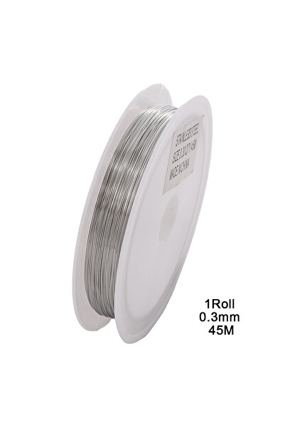 Choice 0.3 مم 45 متر 1 لفة سلك 304 من الفولاذ المقاوم للصدأ سلك خرز يدوي الصن...