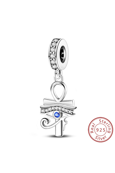 Choice KTC938 925 خرز فضي سحر عين الشيطان صليب الملاك سحر يناسب الأساور المعل...