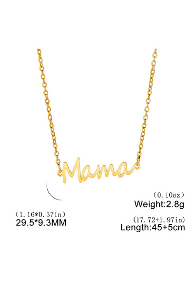 Choice 45-50cm B Mama Gold Skyrim Mama Letter Pendant Necklace for Women Stai...