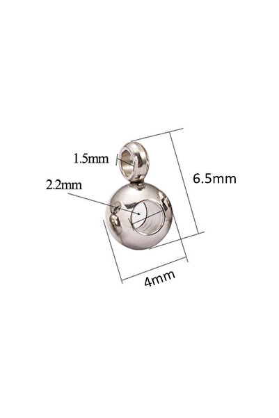 Choice 10 قطع من خرزات الفاصل من الفولاذ المقاوم للصدأ A-Steel مقاس 6.5 × 4 ×...
