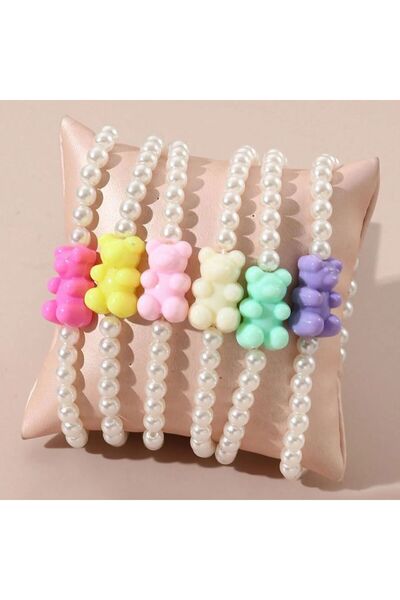 Choice سوار لؤلؤي بسيط للأطفال أوروبي وأمريكي بطول 18.5 سم مصنوع يدويًا من ال...