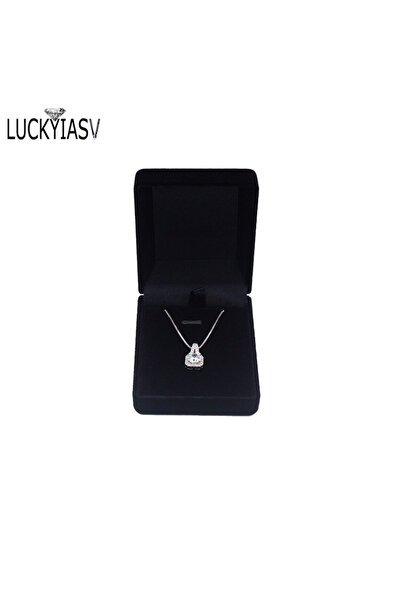 Choice صندوق مجوهرات مخملي أسود لعرض القلادة وصناديق الهدايا وتغليف المجوهرات...