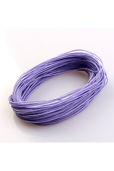 Choice خيط مطاطي مضفر بلون بنفسجي فاتح، 1 مم × 24 متر، خيط خرز مطاطي، خيط مطا...