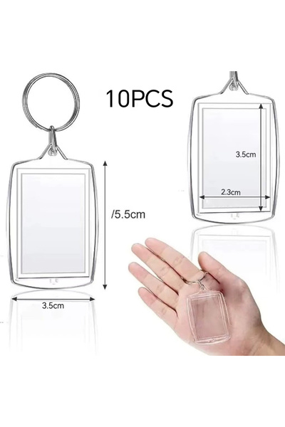 Choice قوس 5.5 × 3.5 سم، 10 قطع إطار صورة شفاف، سلسلة مفاتيح، شرابات، ملحق مخ...