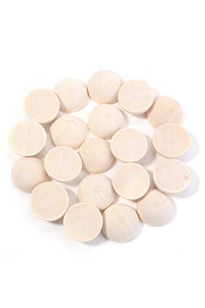 Choice5 25mm 20pcs 10-50Pcs Natural Half Wooden Beads 10/12/15/20/25/30mm Hal...
