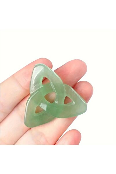 Choice زينة شفاء عقدة لريش من الحجر الطبيعي الأخضر بطول بوصة واحدة