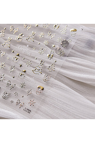 Choice 1 قطعة ملصقات أظافر عيد الميلاد الفاخرة كريستال الماس الكرتون الدب شجرة الظهر الغراء ملصق فن الأظافر...