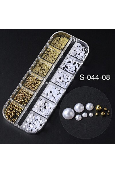 Choice S-044-08 12 شبكة من لؤلؤ أبيض وخرز الكافيار وزخارف وأجزاء مجوهرات الأظ...