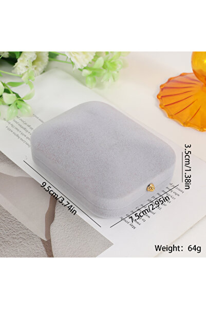 Choice صندوق قلادة مخملي رمادي اللون، صندوق قلادة، منظم مجوهرات، صندوق تغليف ...