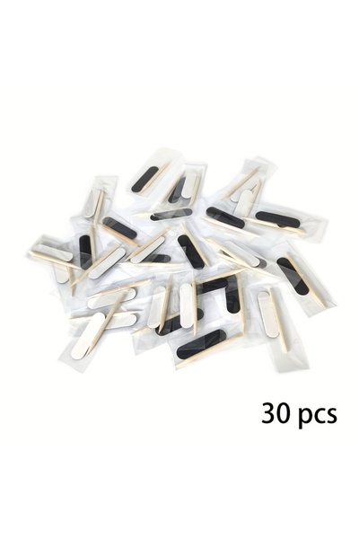 Choice مجموعة مبردات أظافر باللونين الأبيض والأسود، 30 قطعة - قطعتان/حقيبة، م...