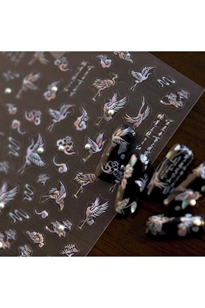 NAILFYOU 1 قطعة to3530 1 قطعة 5D رائعة ملونة الطيور ملصقات فن الأظافر الإغاثة...