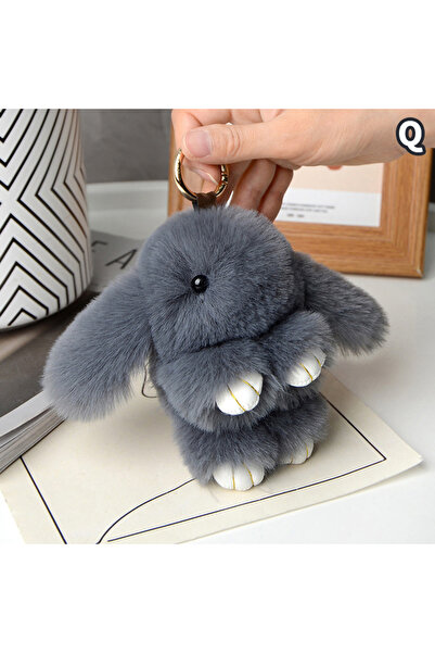 Choice Q 15cm Rabbit Fur Keychain Women Bag Car Key chain Pendant Decoration ...