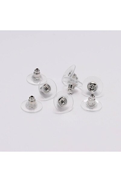 Choice 100 قطعة من صواميل الأذن المصنوعة من السيليكون باللون الأبيض من الذهب ...