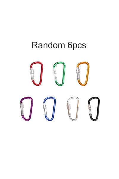 Choice NO.5 6pcs random color 6pcs Colorful Carabiner Keychains Aluminum Allo...