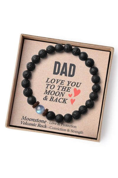 Choice سوار من حجر كيريكلي البركاني CRCB1001-1 لابني، حبل مطاطي، هدية لعيد ال...