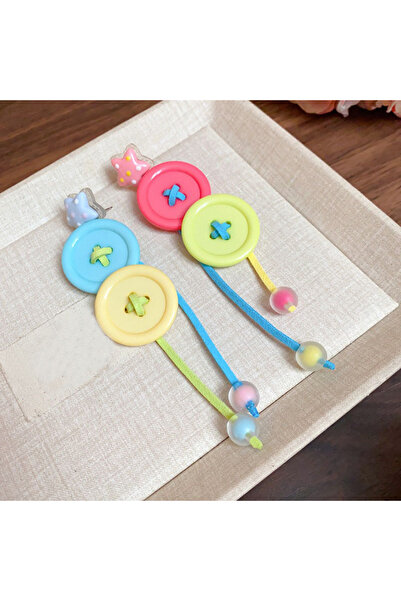 Choice أقراط متدلية دائرية من الدوبامين بتصميم حلو منعش للنساء بلون الحلوى عل...