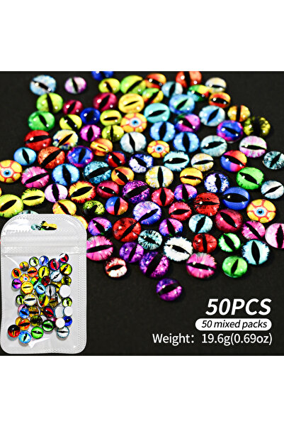 Choice ZCF153-2 10/50/100 قطعة من دلايات أظافر عيون التنين/القط الشيطانية الم...