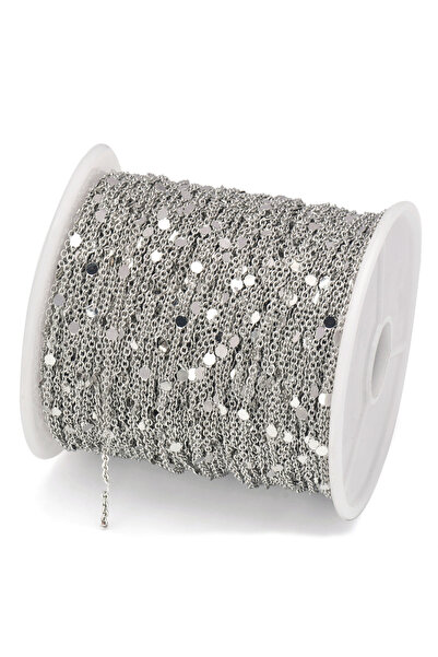 Choice 1.5 مم 5 أمتار فضية باهتة 5 م/لفة 1.5 مم سلسلة ترتر سلاسل كابلات نحاسي...