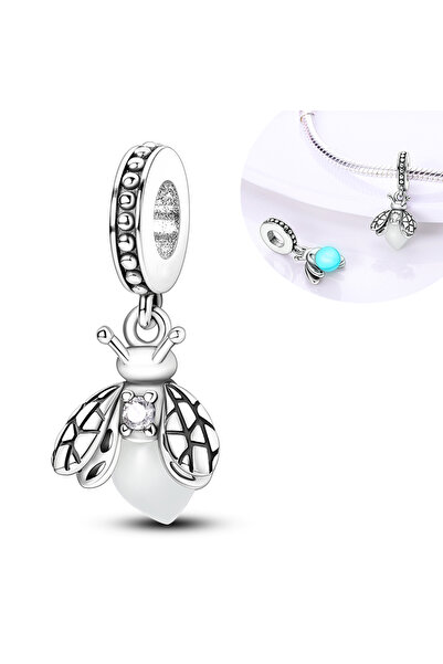 Choice11 KTC053 Luminous Charms 925 Silver Firefly Pendant Fit Original Brace...