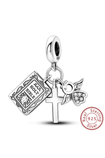 Choice KTC509 خرز فضي عيار 925 على شكل عين الشيطان وملاك ودلايات تناسب أساور ...