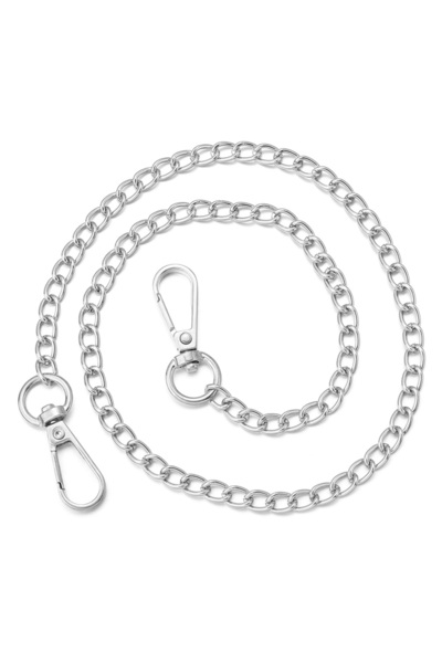 Choice حزام سلسلة محفظة فضي 20 سم 20-120 سم، سلسلة حقيبة يد كروس بودي، حزام س...