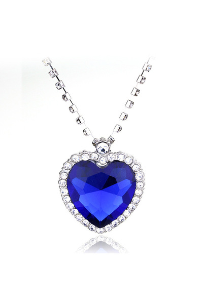 Choice SMT038-Blue Movie TITANIC Heart Of the ean Necklace Love Forever Blue ...