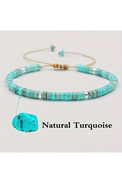 Choice green 17cm Adjustable Natural Turquoise Beaded Bracelet | Natural Ston...