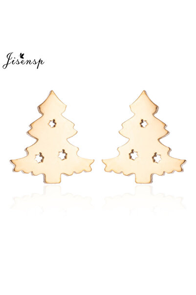 Choice أقراط أذن GED161G من الفولاذ المقاوم للصدأ على شكل شجرة غزال لعيد المي...