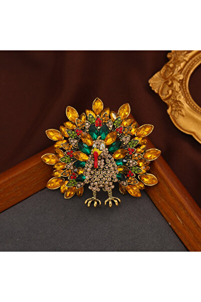 Choice دبوس ديك رومي إبداعي F6-5-474 لحفلة عيد الشكر على شكل حيوان مضحك دبوس ...