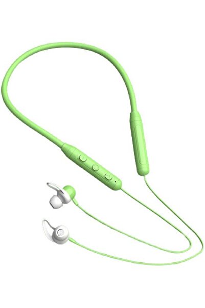Generic Magnetic Wireless Sports Earphones Green