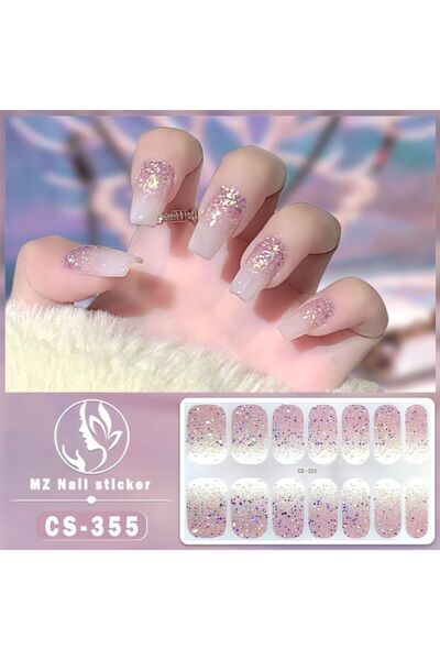 Choice CS-355 ملصقات أظافر جل من رقائق معدنية مكونة من 14 طرفًا وملصقات أظافر...