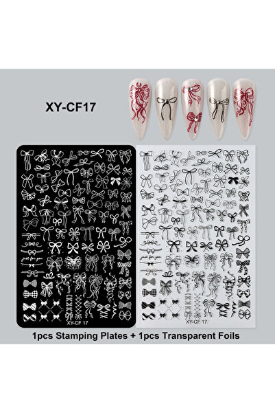 Choice XY-CF17 قطعة واحدة من قوالب ختم فن الأظافر على شكل فراشة وزهرة ثلاثية ...