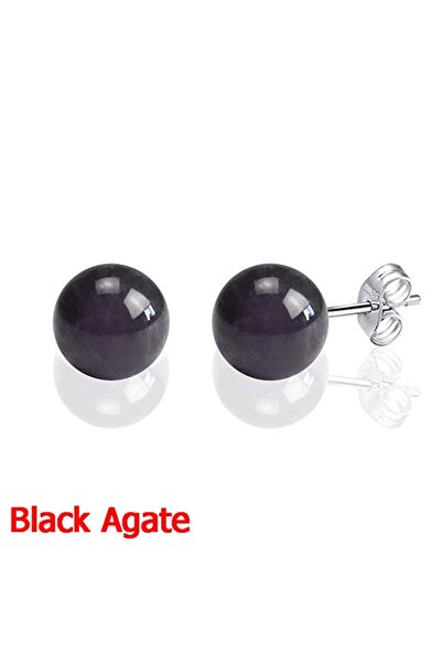 Choice Black Agate Fashion Simple Classic Natural Stone Opal Crystal Amethyst Aventurine Ball Round Bead Si
