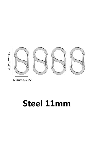 Choice قلادات من الفولاذ المقاوم للصدأ مقاس 11 مم مكونة من 4 قطع على شكل حرف ...