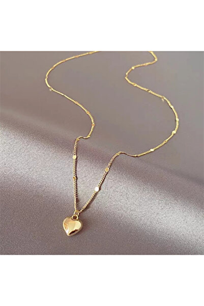 Choice قلادة ذهبية بسيطة على شكل سلسلة على شكل حب، قلادة ذهبية عصرية للنساء، ...