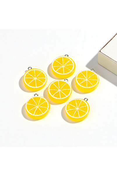 Choice 10 قطع من حُلي الفواكه الأكريليكية على شكل بطيخ وفراولة وبرتقال من الراتينج اللطيف، مناسبة لصنع المجوهرات بنفسك، مقاس M