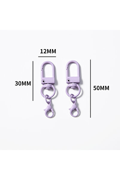 Choice 30x50mm-10 قطع أرجوانية 10 قطع ملونة مشبك حلقة تسلق مشبك سلسلة مفاتيح ...