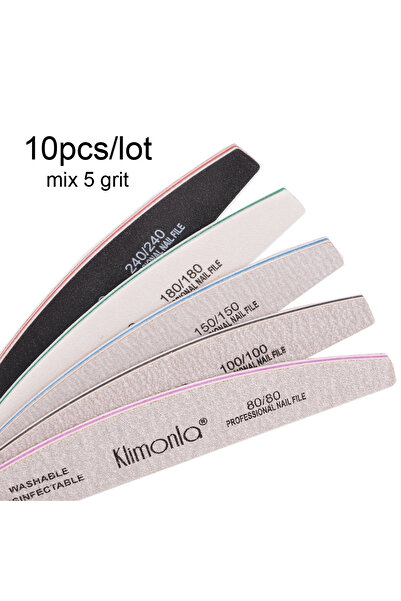 Choice 10 قطع من مبردات الأظافر الاحترافية بحبيبات 5/10 قطع، 100/180، مبرد أظ...