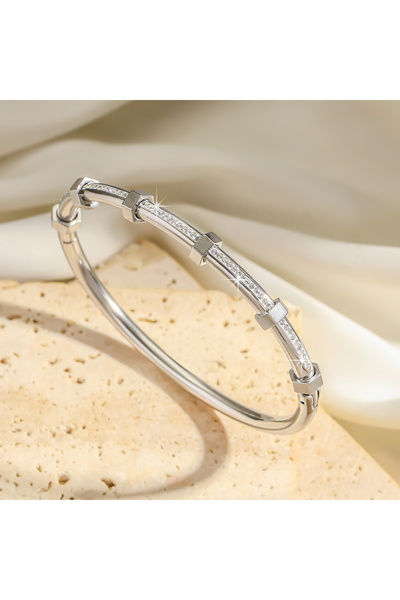 Choice سوار Yupsk الكلاسيكي المقاوم للماء من الفولاذ التيتانيوم الفضي اللون، ...