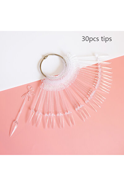 Choice 30 عقدة شفافة 80/50/20 قطعة من أعواد عرض الأظافر، عينة أظافر، أطراف أظ...