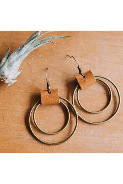 Choice النمط 1 زوج واحد من أقراط الأذن البوهيمية العتيقة ذات الدائرة البرونزي...