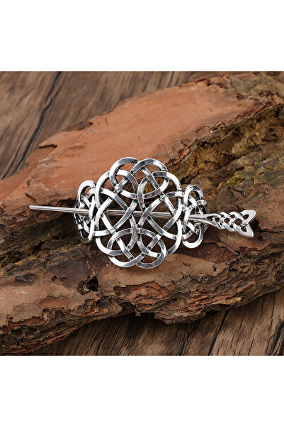 Choice Slivery-Style 1 Vintage Viking Celtic Hair Clip Nordic Irish Hair Clip...