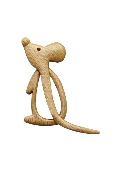 Choice دبوس بروش على شكل فأر للأطفال مع مشبك وشاح خشبي بنمط حيواني ودبابيس شا...