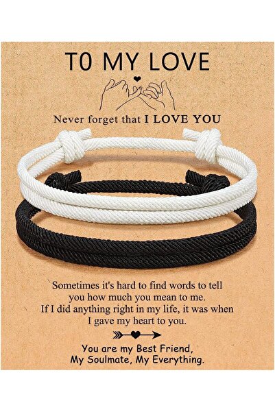 Choice BW-To My Love Couples Bracelets To My Men, Boyfriend, Girlfriend, My L...