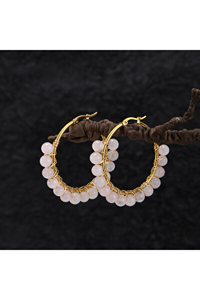 Choice أقراط كوان شي شي ليو المصنوعة من خرز الأحجار الطبيعية! تصميم دائري كبي...