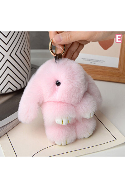Choice E 15cm Rabbit Fur Keychain Women Bag Car Key chain Pendant Decoration ...