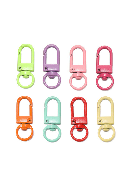 Choice عشوائي 50 قطعة 20/50 قطعة مشبك حلقة تسلق ملونة سلسلة مفاتيح دوارة حلقا...