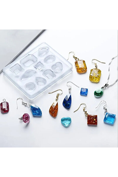 Choice قالب سيليكون شفاف من قطعة واحدة للمجوهرات على شكل دمعة بيضاوية من مادة الراتنج الإيبوكسي لصنع الأقراط المعلقة