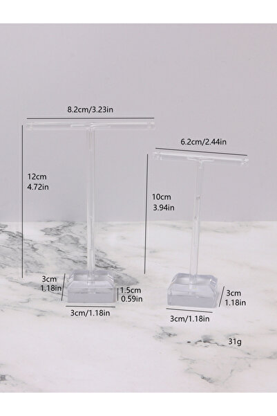 Choice Clear 2Pcs Jewelry Display Rack t Shape Stand Show Charms Universal Pr...